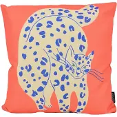 Gek op kussens! Red cat | 45 x 45 cm | kussenhoes | katoen/linnen