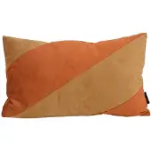 NOVÉE Velvet swirl goud / terracotta | 30 x 50 cm | kussenhoes | polyester