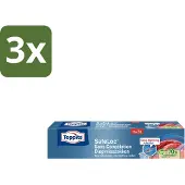 Toppits 3 x – Safeloc Zip-Diepvrieszakken – 3 Liter – 15 Zakjes - Koffiezetapparaat