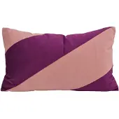 NOVÉE Velvet swirl oudroze / aubergine | 30 x 50 cm | kussenhoes | polyester