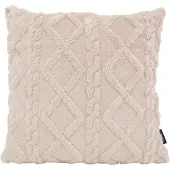 NOVÉE Furry cross beige | 45 x 45 cm | kussenhoes | polyester