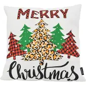Gek op kussens! Sierkussen leopard christmas | 45 x 45 cm | katoen/polyester