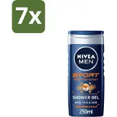 Nivea MEN – Douchegel – Sport – 250 ml - Bulkverpakking - 7 stuks