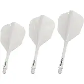 Winmau Darts Fusion Integrated Flight & Shaft System - No.6 Shape & Design - White Colour, Intermediate Length