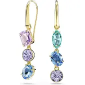 Swarovski Oorbellen royal blue/koningsblauw / goud / groen / lila