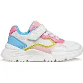 Geox Loftus Kinderschuhe Mädchen Halbschuhe Klettschuh Weiß Freizeit