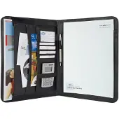 Wedo Schrijfmap A4 Kustleer, Nylon Zwart