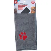 Dirt Devil Pet Towel Medium Hondenhanddoek - Absorbeert Snel Vuil en Vocht - Met 2 Zakken - Geschikt voor Middelgrote Honden - Kunststof - 45x70 cm - Grijs - 2 Jaar Garantie