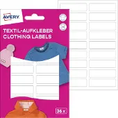 Avery Textiel-etiketten, 13 x 45 mm, wit