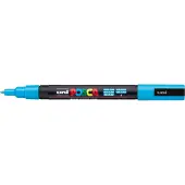 Faber Castell Uniposca Pc-3m Fine Round Tip 1.3mm Sky Blue 6 Units Felt Pen Blauw Kinderen