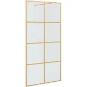 vidaXL Inloopdouchewand Goud 100 x 195 cm gehard glas