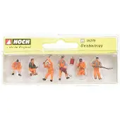 Noch 15276 H0 Spoorwerkers figuren Staand, Geverfd