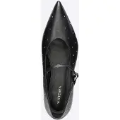 WITTCHEN - Leren Pumps - Zwarte Steentjes - Gesp - Comfortabele Hakken