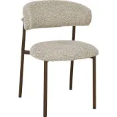 Goossens Eetkamerstoel Siem - Zonder Armleuning - Stof - Beige