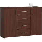 Akord Ladekast K45 met 4 Lades en 2 Deuren / Furniture Factory / Venge / 110 x 80 x 35 cm
