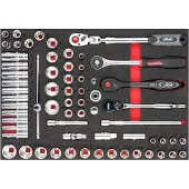 Vigor Steeksleutelsset V6822, 65-delig, 10 – 32 mm, E14 – E24