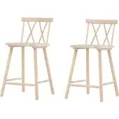 Venture Home 2 x Mollöström barstoel hout whitewash.
