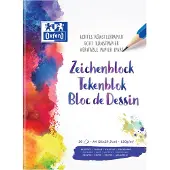 Oxford Tekenblok A4 Blanco Geniet Karton Wit Geperforeerd 40 Pagina's 20 Vellen
