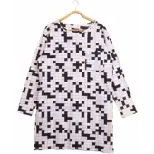 Snurk Long Sleeve Dress Women Crossword-S