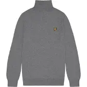 Lyle & Scott katoenen merino coltrui - grijs