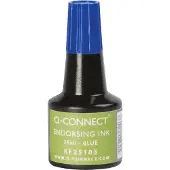 Q-CONNECT stempelinkt | flesje van 28 ml | blauw