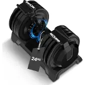 NEOLYMP Verstelbare Dumbbell 24kg – 12 Gewichtsniveaus met Draaigreep – Dumbbell