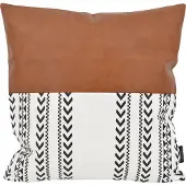 NOVÉE Sierkussen vida nova #4 | 45 x 45 cm | katoen / pu leder