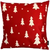 Gek op kussens! Sierkussen kerstbomen | 45 x 45 cm | katoen/linnen