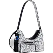 Desigual Schoudertas 'Delta Vega' grijs / zilvergrijs / zwart / wit