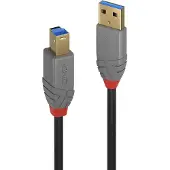 Lindy 36741 USB 3.0 Kabel Typ A/B Anthra Line M/M 1m