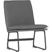 vidaXL Loungestoel 52x75x76 cm stof donkergrijs