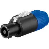 Goobay PA Luidspreker Plug - PA Connector (m) - met schroefverbinding - 4-polig - Zwart