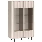 NADUVI Collection Vitrinekast Artegas | mdf beige 98.300003051757812x155x40.5 cm vitrinekasten | NADUVI
