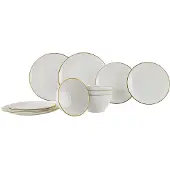 Gimex Linea Line Servies - Goud - 12-Delig