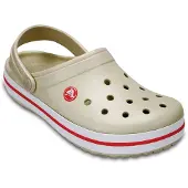 Crocs Clogs 'Crocband' taupe / grenadine / wit