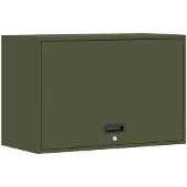 vidaXL Olijfgroen 80 x 33 x 35 cm Poedergecoat staal