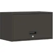 vidaXL Wandkast voor de garage met deur met gasdrukveer, zwart