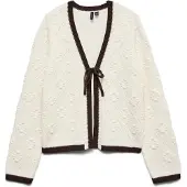 Vero Moda Gebreid vest 'Becca' zwart / wit