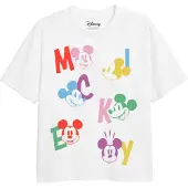 Disney Meisjes Mickey Mouse Letter T-Shirt (Wit)