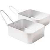 Trespass Rommelige aluminium messentin (Pakket van 2) (Zilver)
