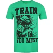 Star Wars Heren Trein Je Moet Yoda T-shirt (Groen/zwart)