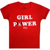 Disney Meisjes Girl Power Minnie Mouse T-shirt (Rood)