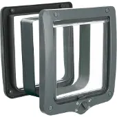 Trixie - 4-Weg Kattenluik - XL - Met Tunnel - Grijs - 28X24 cm