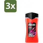 Axe – Douchegel – Sport Refresh – 250 ml - Bulkverpakking - 3 stuks