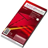 Mailmedia 1x25 enveloppen DIN lang met venster, zelfkl, 80 g wit