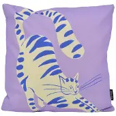 Gek op kussens! Purple cat | 45 x 45 cm | kussenhoes | katoen/linnen