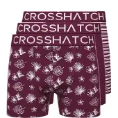 Crosshatch Heren Hovland Boxershorts (Verpakking van 3) (Prune)