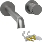 Blaufoss Pavilion inbouw wastafelkraan Brushed GunMetal incl. inbouwelement