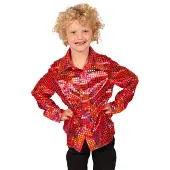 Coppens Glitterblouse Kind rood | Maat 176 |