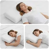 vidaXL Slapen kussen Effen Wit 74 x 39 x 13 cm Gelgeheugenschuim